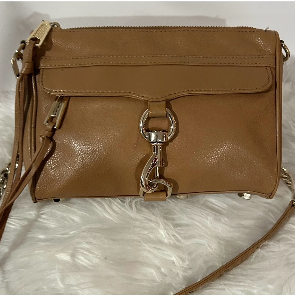 Rebecca Minkoff Brown Leather Crossbody Bag Adjustable Strap - Picture 4 of 8